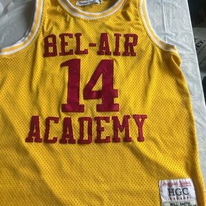 Bel-Air Academy Yellow and Red Basketball Jersey Size small in good condition